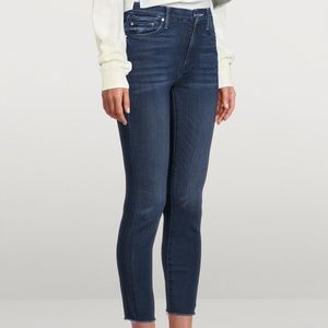 Mother looker ankle fray dark wash skinny jeans size 27